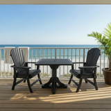 Poly-Luxe Dining Set for 2 with Pedestal Table