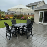 Poly-Luxe Dining Set for 4 with 4' Trestle Table