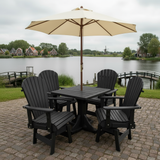 Poly-Luxe Dining Set for 4 with Pedestal Table