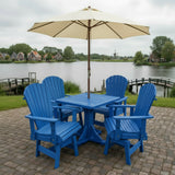 Poly-Luxe Dining Set for 4 with Pedestal Table