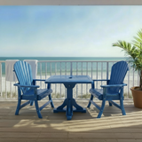 Poly-Luxe Dining Set for 2 with Pedestal Table