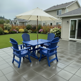 Poly-Luxe Dining Set for 4 with 4' Trestle Table