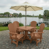 Poly-Luxe Dining Set for 4 with Pedestal Table