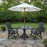 Poly-Luxe Dining Set for 2 with Pedestal Table