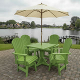 Poly-Luxe Dining Set for 4 with Pedestal Table