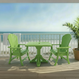 Poly-Luxe Dining Set for 2 with Pedestal Table