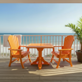 Poly-Luxe Dining Set for 2 with Pedestal Table