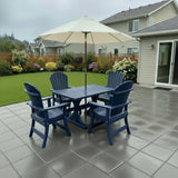 Poly-Luxe Dining Set for 4 with 4' Trestle Table