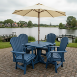 Poly-Luxe Dining Set for 4 with Pedestal Table