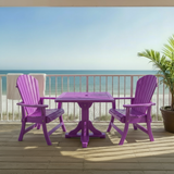 Poly-Luxe Dining Set for 2 with Pedestal Table