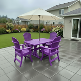 Poly-Luxe Dining Set for 4 with 4' Trestle Table