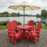 Poly-Luxe Dining Set for 4 with Pedestal Table