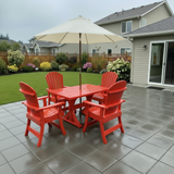 Poly-Luxe Dining Set for 4 with 4' Trestle Table