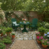 Poly-Luxe Dining Set for 2 with Pedestal Table