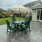 Poly-Luxe Dining Set for 4 with 4' Trestle Table