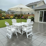 Poly-Luxe Dining Set for 4 with 4' Trestle Table