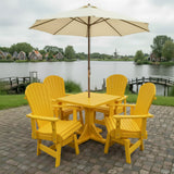 Poly-Luxe Dining Set for 4 with Pedestal Table