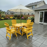 Poly-Luxe Dining Set for 4 with 4' Trestle Table