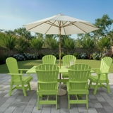 Poly-Luxe Dining Set for 6 with 6' Trestle Table