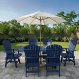 Poly-Luxe Dining Set for 6 with 6' Trestle Table