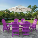 Poly-Luxe Dining Set for 6 with 6' Trestle Table