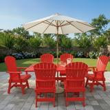 Poly-Luxe Dining Set for 6 with 6' Trestle Table