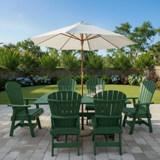 Poly-Luxe Dining Set for 6 with 6' Trestle Table