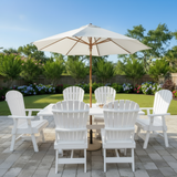 Poly-Luxe Dining Set for 6 with 6' Trestle Table