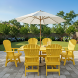 Poly-Luxe Dining Set for 6 with 6' Trestle Table