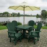 Poly-Luxe Dining Set for 4 with Pedestal Table