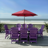 Poly-Luxe Dining Set for 8 with 6' Trestle Table