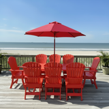 Poly-Luxe Dining Set for 8 with 6' Trestle Table