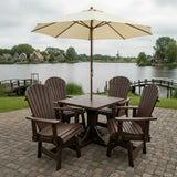 Poly-Luxe Dining Set for 4 with Pedestal Table