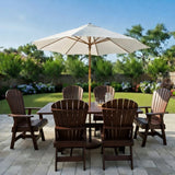 Poly-Luxe Dining Set for 6 with 6' Trestle Table