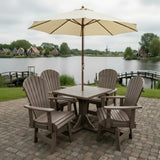 Poly-Luxe Dining Set for 4 with Pedestal Table