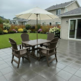 Poly-Luxe Dining Set for 4 with 4' Trestle Table