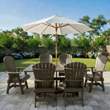 Poly-Luxe Dining Set for 6 with 6' Trestle Table