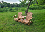 Poly-Luxe Recycled Plastic Folding Double Adirondack Chair
