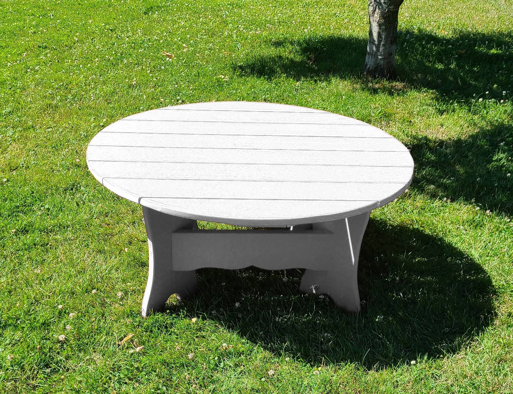Poly-Luxe Recycled Plastic 42" Round Coffee Table | The Best Adirondack ...