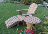 adirondack chair with side table and ottoman