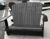 Poly-Luxe Recycled Plastic Folding Loveseat Adirondack Chair