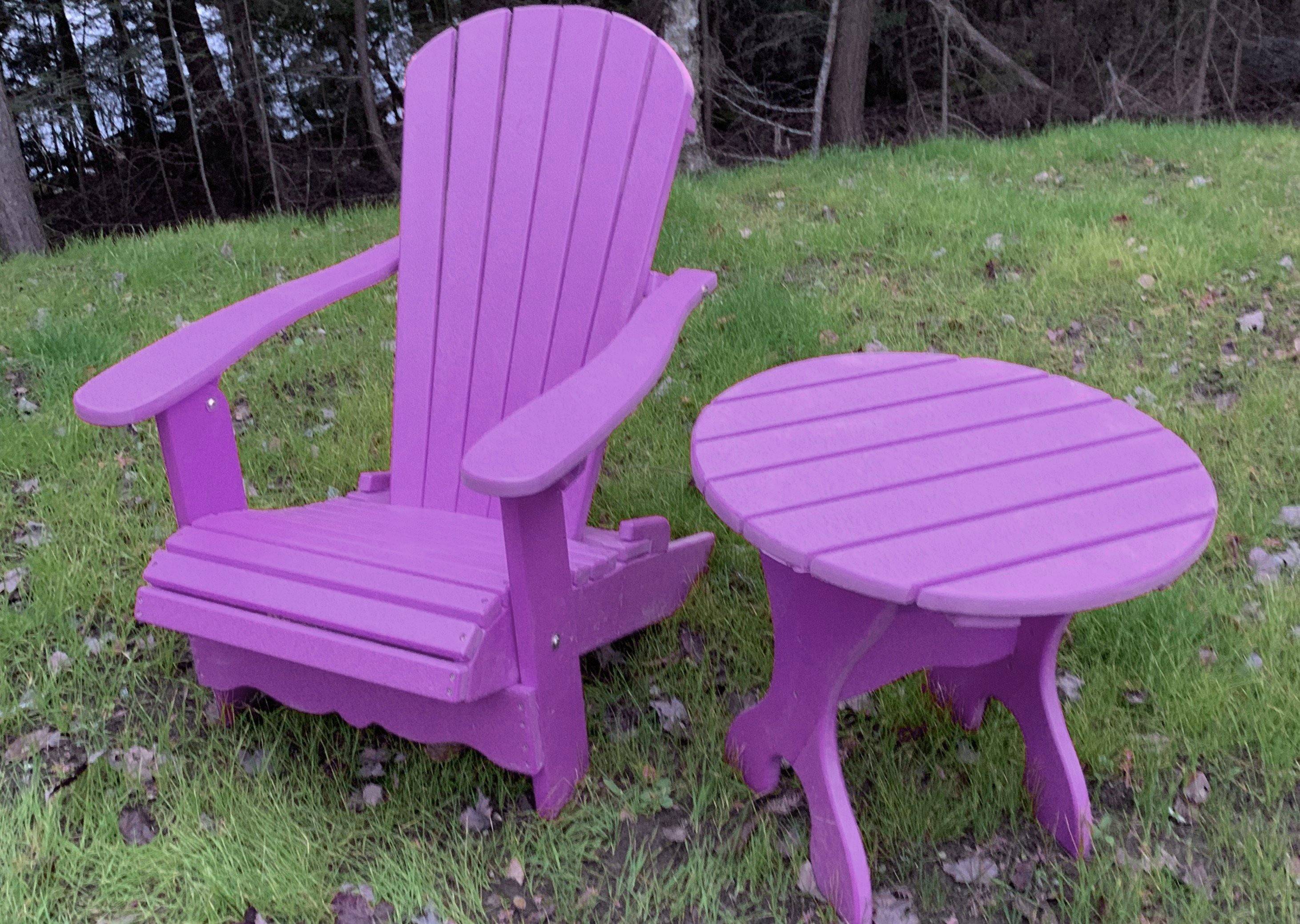 Poly-Luxe Recycled Plastic Folding Classic Adirondack Chair (Standard)
