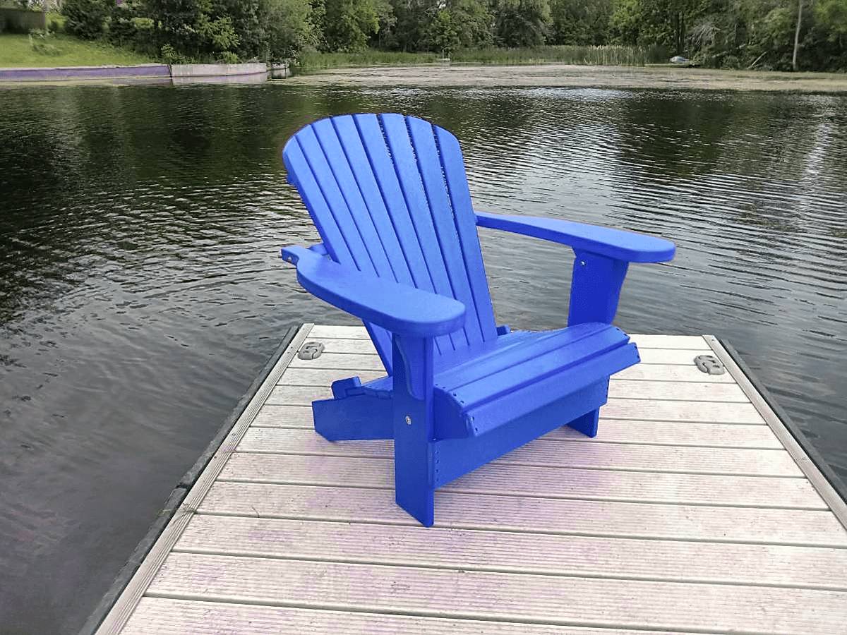 blue plastic muskoka chairs