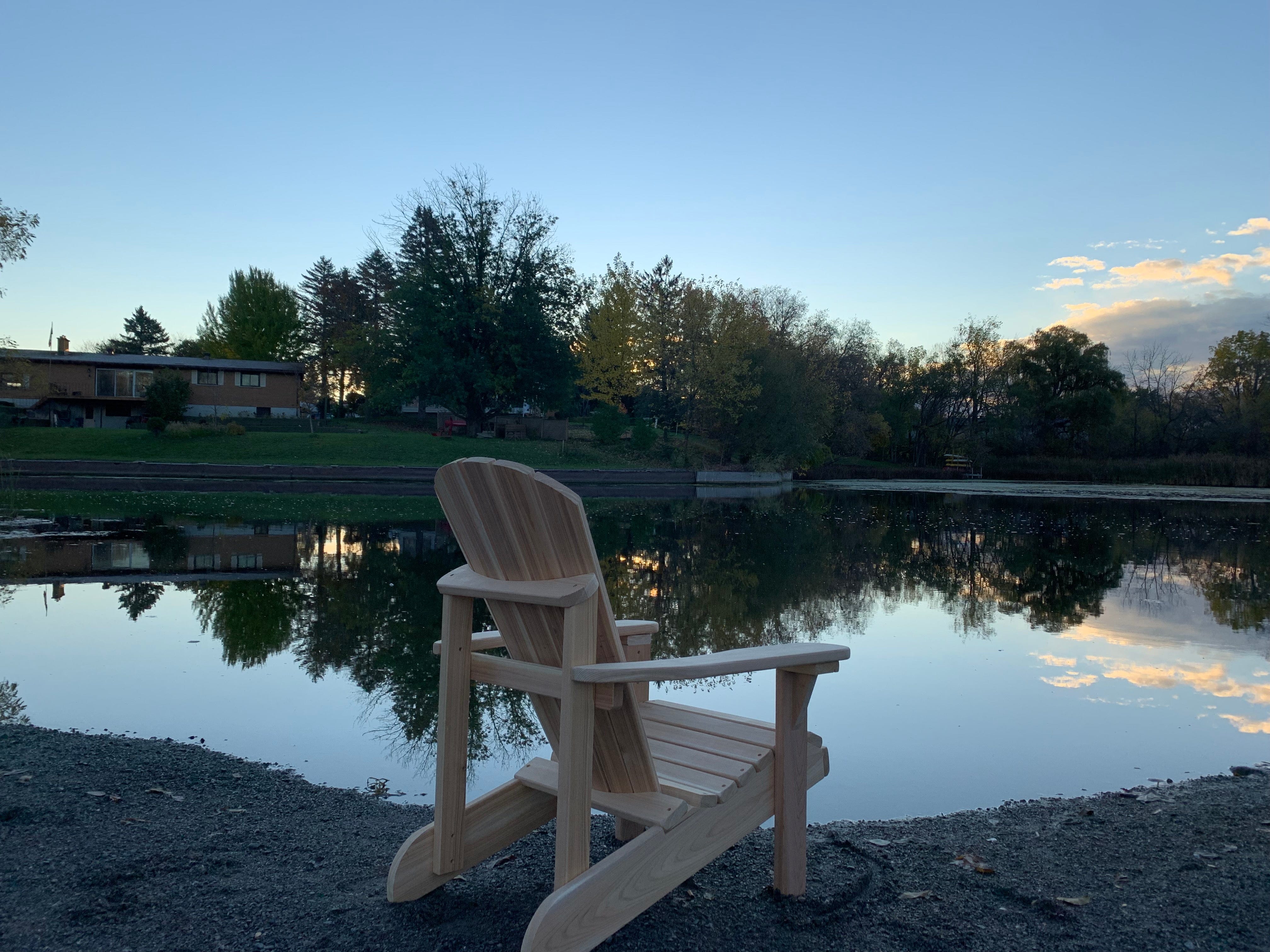 adirondack chairs lake