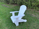 Poly-Luxe Recycled Plastic Folding Upright Adirondack Chair (Large)