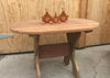 Maple syrup on wood side table