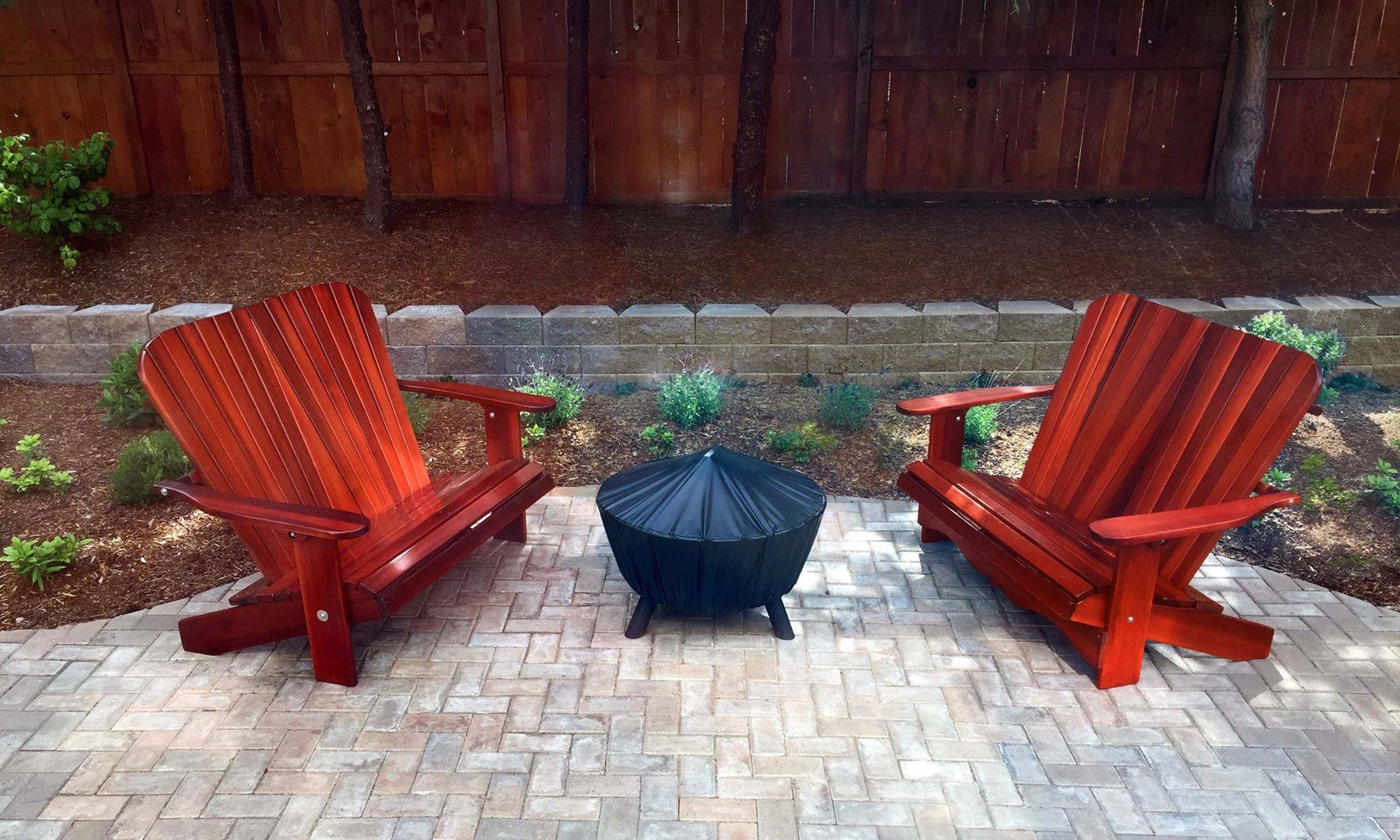 PolyLuxe Recycled Plastic Folding Royal Loveseat Adirondack Chair