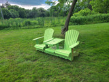 Poly-Luxe Recycled Plastic Folding Double Adirondack Chair