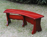 Wooden Curved Bench