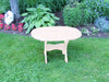white wood side table outdoors